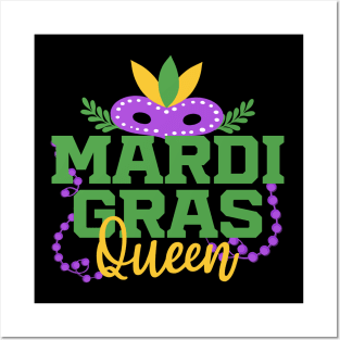 Mardi Gras Queen Funny Mardi Gras Carnival Parade Costume Party For Her Posters and Art